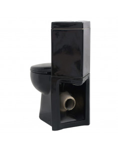 Vaso WC in Ceramica da Bagno ad Angolo Nero