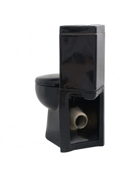 Vaso WC in Ceramica da Bagno ad Angolo Nero