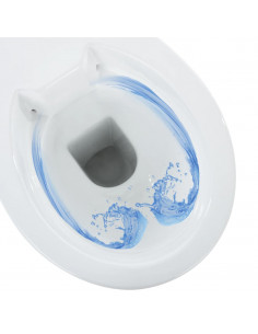 WC Sospeso con Design Senza Bordi 7 cm Più Alto Ceramica Bianca