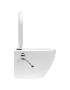 Toilette senza Bordo Sospesa con Funzione Bidet Ceramica Bianca