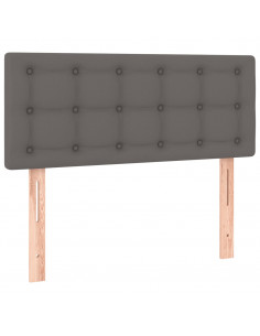 Giroletto a Molle con Materasso Grigio 120x200 cm in Similpelle 2