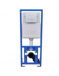 WC a Muro con Sciacquone Nascosto in Ceramica Nera