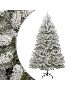 Albero Natale Artificiale Incernierato con Neve Fioccata 270 cm 2
