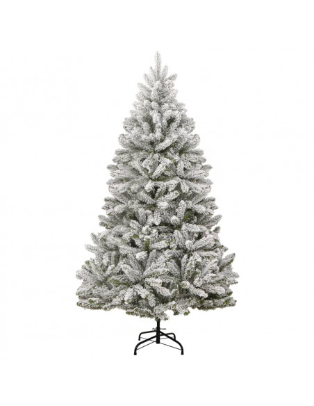 Albero Natale Artificiale Incernierato con Neve Fioccata 270 cm