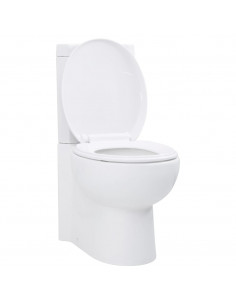 Vaso WC in Ceramica da Bagno ad Angolo Bianco 2