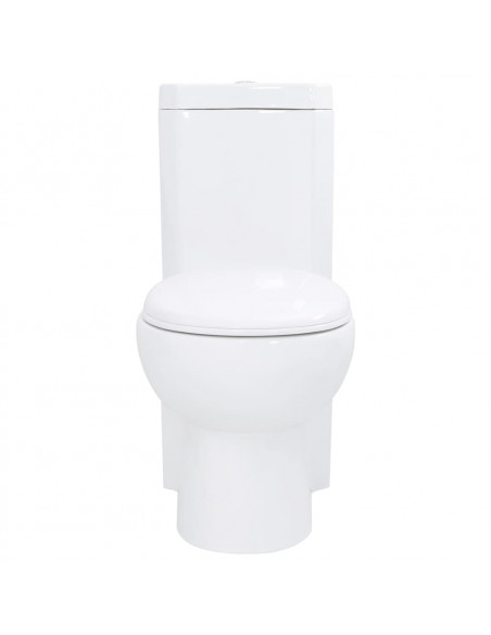 Vaso WC in Ceramica da Bagno ad Angolo Bianco