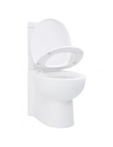 Vaso WC in Ceramica da Bagno ad Angolo Bianco