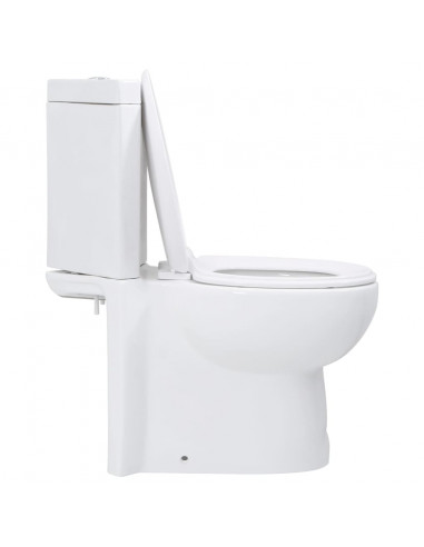 Vaso WC in Ceramica da Bagno ad Angolo Bianco
