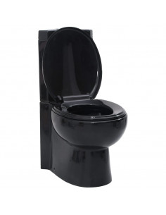 Vaso WC in Ceramica da Bagno ad Angolo Nero 2