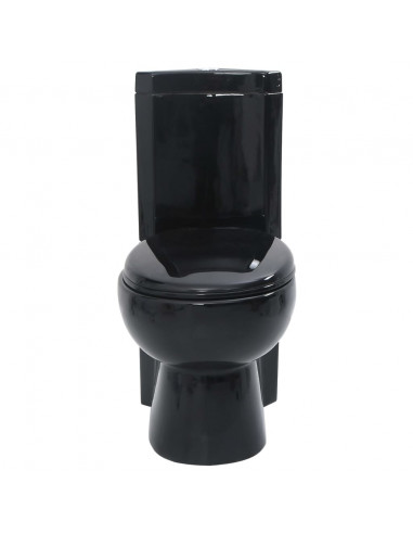 Vaso WC in Ceramica da Bagno ad Angolo Nero