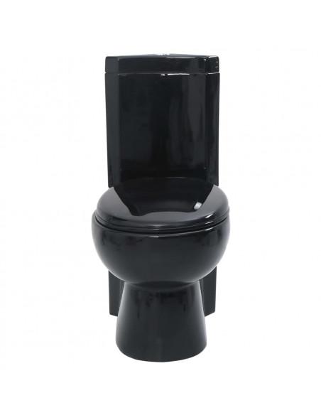 Vaso WC in Ceramica da Bagno ad Angolo Nero