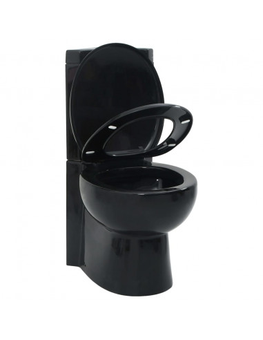 Vaso WC in Ceramica da Bagno ad Angolo Nero