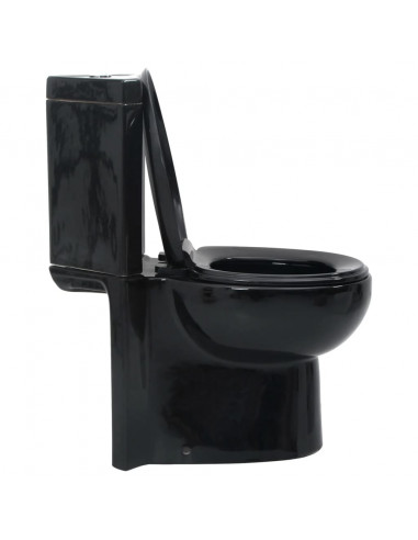 Vaso WC in Ceramica da Bagno ad Angolo Nero