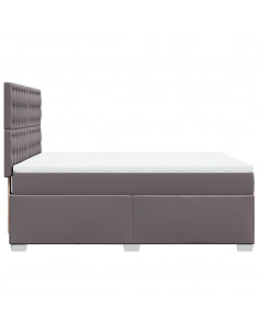 Giroletto a Molle con Materasso Grigio 140x200 cm in Similpelle