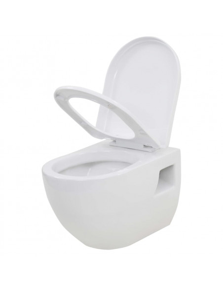 WC Sospeso in Ceramica Bianca