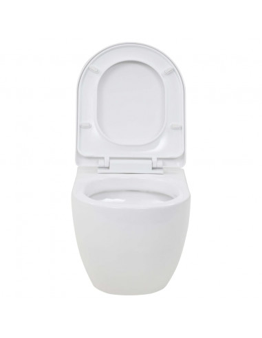 WC Sospeso in Ceramica Bianca