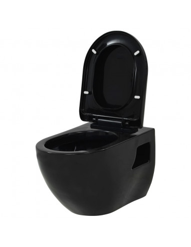 WC Sospeso in Ceramica Nera