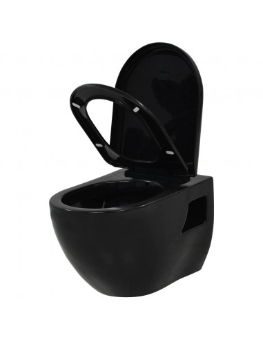 WC Sospeso in Ceramica Nera