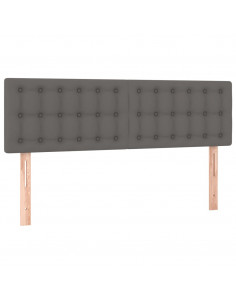 Giroletto a Molle con Materasso Grigio 140x200 cm in Similpelle