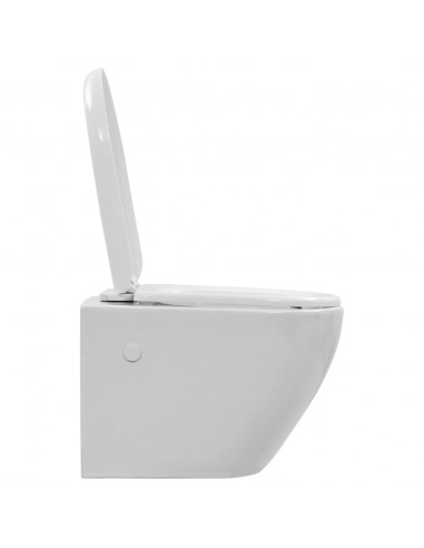 WC Sospeso con Design Senza Bordi in Ceramica Bianca