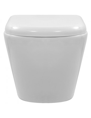 WC Sospeso con Design Senza Bordi in Ceramica Bianca