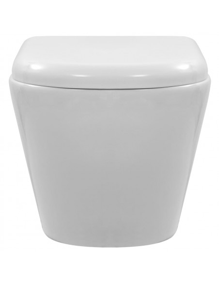 WC Sospeso con Design Senza Bordi in Ceramica Bianca