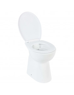 WC Sospeso con Design Senza Bordi 7 cm Più Alto Ceramica Bianca 2