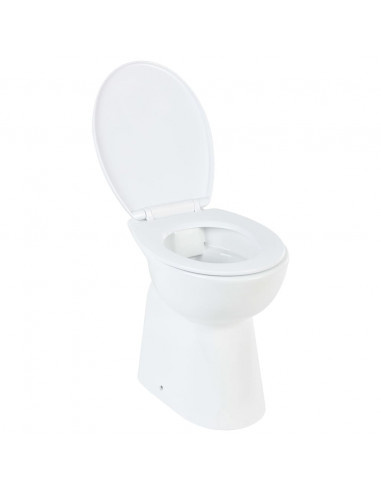 WC Sospeso con Design Senza Bordi 7 cm Più Alto Ceramica Bianca