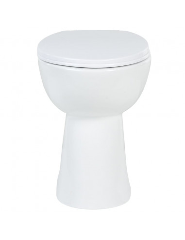 WC Sospeso con Design Senza Bordi 7 cm Più Alto Ceramica Bianca