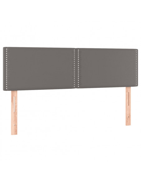 Giroletto a Molle con Materasso Grigio 140x200 cm in Similpelle