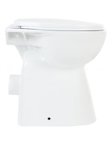 WC Sospeso con Design Senza Bordi 7 cm Più Alto Ceramica Bianca