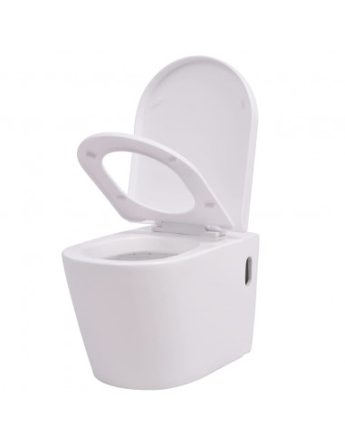 WC Sospeso in Ceramica Bianca