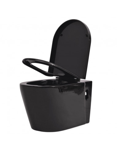 WC Sospeso in Ceramica Nera