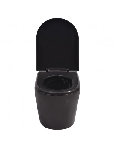 WC Sospeso in Ceramica Nera