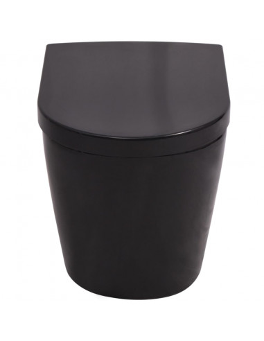 WC Sospeso in Ceramica Nera