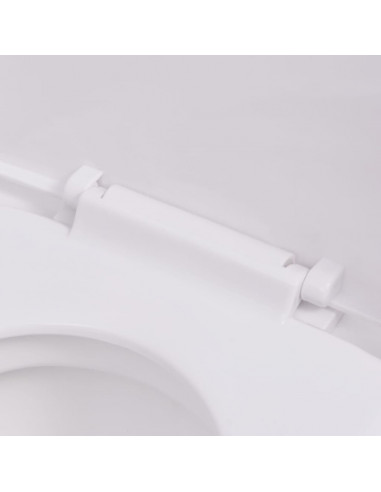 WC a Muro con Sciacquone Nascosto in Ceramica Bianco