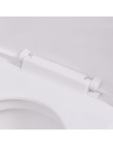 WC a Muro con Sciacquone Nascosto in Ceramica Bianco