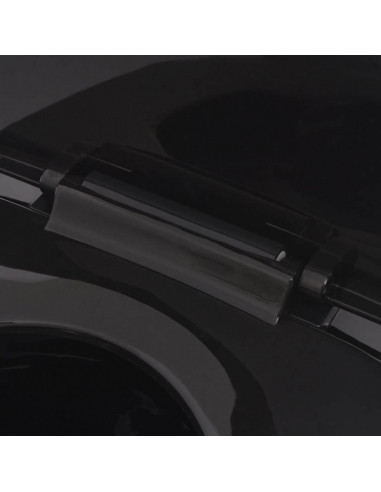 WC a Muro con Sciacquone Nascosto in Ceramica Nera