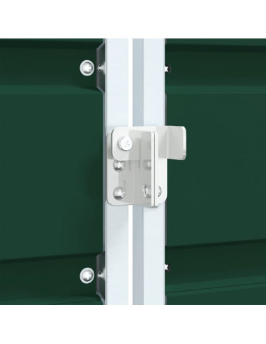 Copribidone con Ruote per 2 Bidoni Verde 144x81x113 cm Acciaio