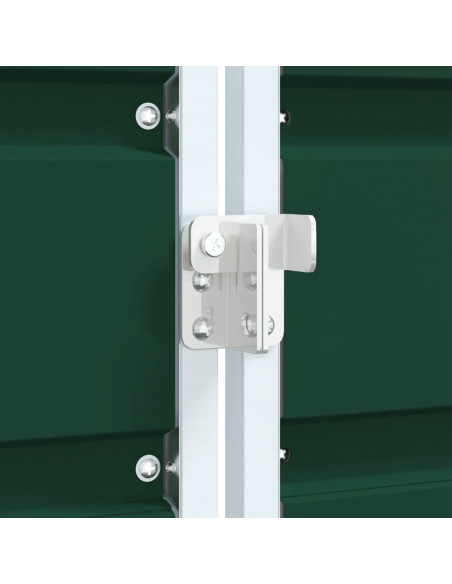 Copribidone con Ruote per 2 Bidoni Verde 144x81x113 cm Acciaio
