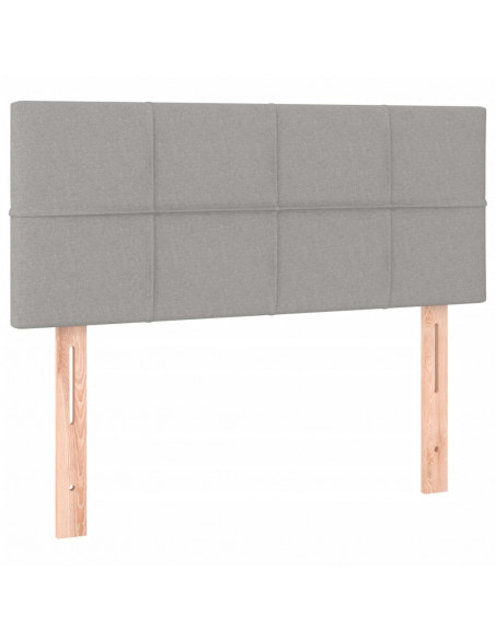 Giroletto a Molle con Materasso Grigio Chiaro 120x200cm Tessuto