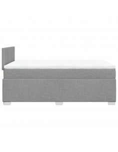 Giroletto a Molle con Materasso Grigio Chiaro 120x200cm Tessuto 2