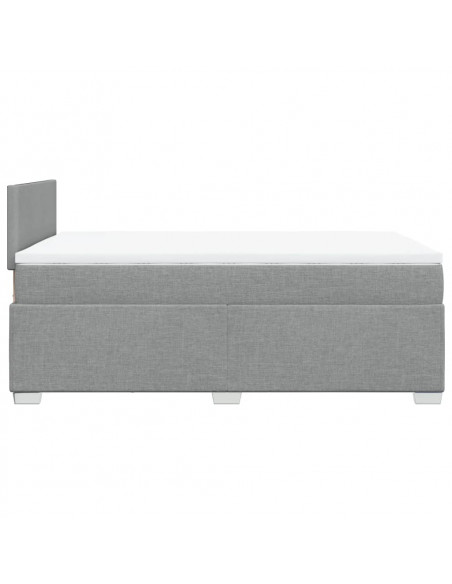Giroletto a Molle con Materasso Grigio Chiaro 120x200cm Tessuto