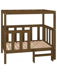 Cuccia per Cani Miele 105,5x83,5x100 cm Legno Massello di Pino 2