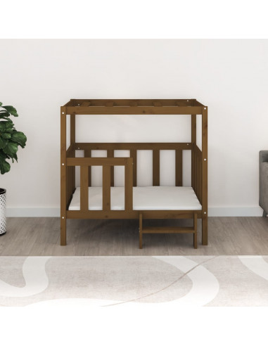 Cuccia per Cani Miele 105,5x83,5x100 cm Legno Massello di Pino