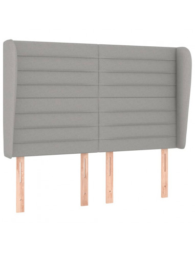 Giroletto a Molle con Materasso Grigio Chiaro 140x190cm Tessuto