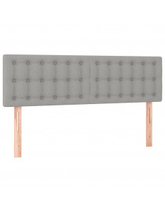 Giroletto a Molle con Materasso Grigio Chiaro 140x190cm Tessuto