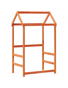 Tetto Letto Bambini Marrone Cera 98x70x176,5 cm Massello Pino 2