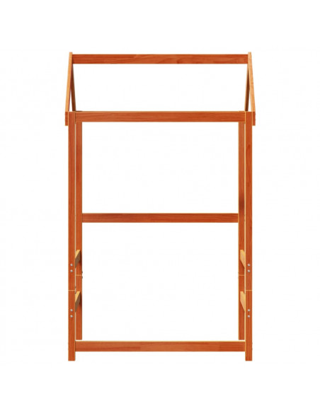 Tetto Letto Bambini Marrone Cera 98x70x176,5 cm Massello Pino