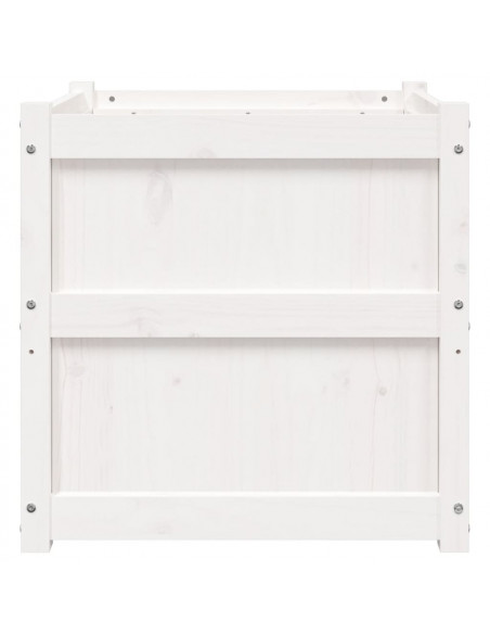 Fioriera da Giardino Bianca 60x60x60 cm Legno Massello di Pino